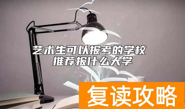 艺术生可以报考的学校 推荐报什么大学